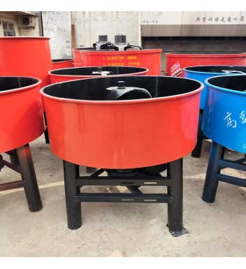 二手盘式混凝土搅拌机卧式搅拌机7.5千瓦水泥盘式搅拌机