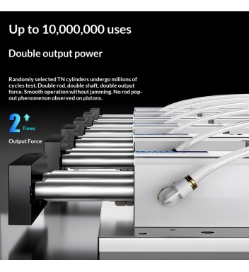 TN10小型气动双轴双杆铝合金16/20 * S可定制